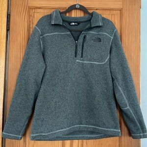 Large Grey North Face Quarter Zip